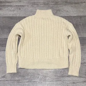 Kut From The Kloth Leona Ribbed Turtleneck Sweater Womens M Ivory Chunky Knit thumbnail 5