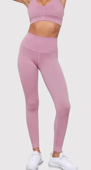 Set Active Womens Leggings Pink Luxform High Rise 7/8 Stretch Yoga Small thumbnail 1