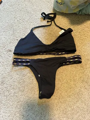 NWOT L*Space Itsy southwestern bikini set black thumbnail 3