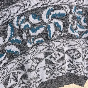 Vintage wool blend Made in Italy sweater sz large fleur-de-lis 80s 90s fisherman thumbnail 8