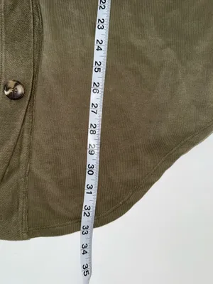 Maurices North Shore Shacket Olive Green Button Front Oversized thumbnail 12