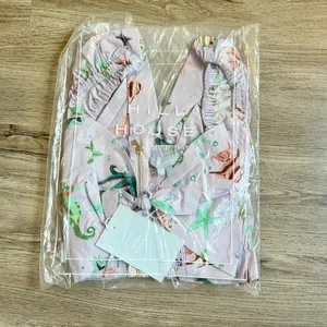 Hill House Isabella Puff Sleeve Crop Top w/Front Tie & Smocking - Sea Creatures thumbnail 4