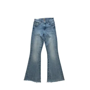 MOTHER High Waisted Flare Jeans‎ Light Blue Raw Hem Size 25 Slim Fit Wide Leg thumbnail 2