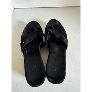 UGG‎ Brooks black suede cork wedge sandals Size 8 thumbnail 7