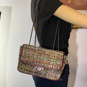 Patricia Nash Lorenza Flap Mauve Plaid & Leather Crossbody/Shoulder Bag‎ thumbnail 6