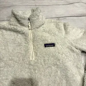 Patagonia Los Gatos 1/4 Zip Jacket Quarter Zip Fleece Pullover Size XS White thumbnail 2