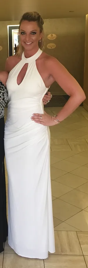 White Keyhole Dress thumbnail 1