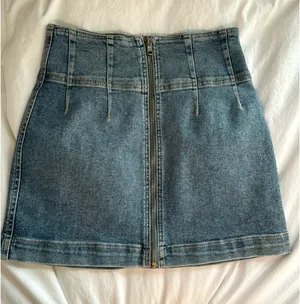 Free People Denim Mini Skirt thumbnail 1