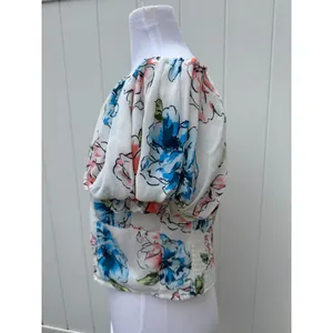 Abercrombie & Fitch Ruched Puff Sleeve Scoopneck Top Size XL thumbnail 5