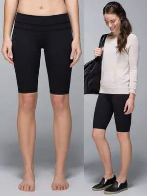 Lululemon • Groove Short *Full-On Luxtreme (Tall) black bike shorts compression thumbnail 2