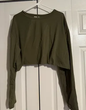 Long sleeve crop Green Size L thumbnail 1