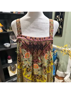 Anthropologie Lovett Tiered Maxi Botanical Dress Size Small Small thumbnail 4