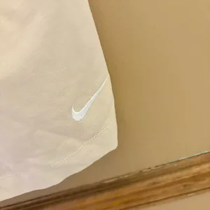 Nike Cropped Flowy‎ Embroidered Swoosh Active Tank Tan Beige large thumbnail 4