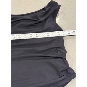 Anthropologie Ruched‎ Cowl Neck Sleeveless Tank Top Black Women's Size M thumbnail 4