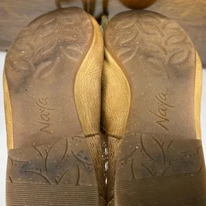 Naya Leather‎ Lace Up Flats Tan Size 7 thumbnail 6