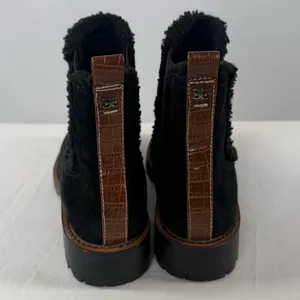 Sam Edelman Jaclyn Suede Sherpa Lined Chelsea‎ Boot in Black Size 6 thumbnail 6