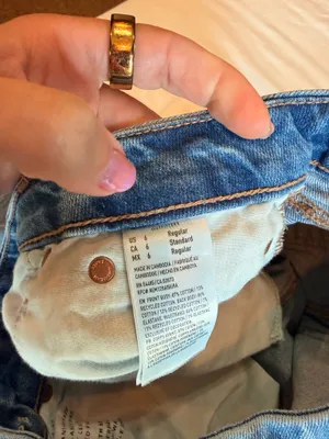 American Eagle Curvy Stovepipe Jeans Size 6 Regular Medium Wash Raw Hem thumbnail 4