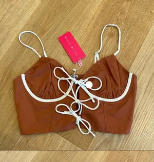 Beginning Boutique Debora Crop Top Latte thumbnail 1