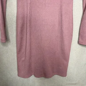 ASTR The Label Blush Ribbed Long Sleeve Bodycon Dress Knee Length Size M thumbnail 6