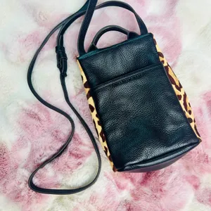 Aimee‎ Kestenberg Leopard Calf Hair Leather Crossbody Bag Mini Backpack NWOT thumbnail 3