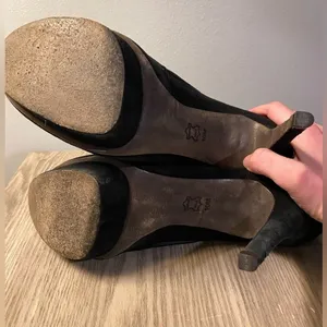 Tory Burch Cidnay Black Suede Platform Ankle Booties‎ 10 thumbnail 9