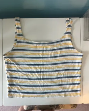 Kendall + Kylie Striped Tank Crop thumbnail 2