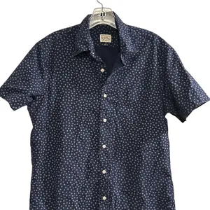 J.Crew Women’s S Blue‎ Floral Short Sleeve Button-Up Shirt Casual Summer thumbnail 5