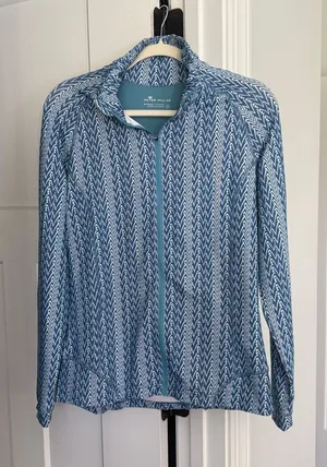 Peter Millar Blue UPF 50+ Full‎ Zip stretch jacket thumbnail 1