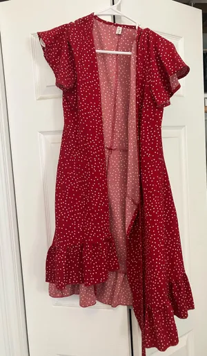 Red Wrap Dress thumbnail 3