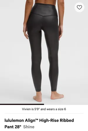 Lululemon Black Align HR Shine leggings 28” & Align bra thumbnail 2