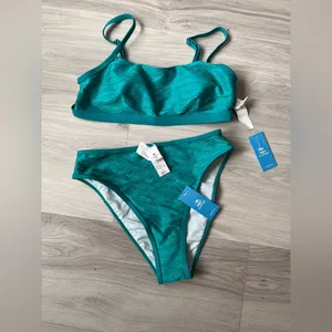 CUPSHE. NWT Teal High‎ Waist Bikini Set thumbnail 9