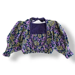 Free People No Ordinary Black Floral Reversible Top‎ Womens Size S Purple Black thumbnail 3