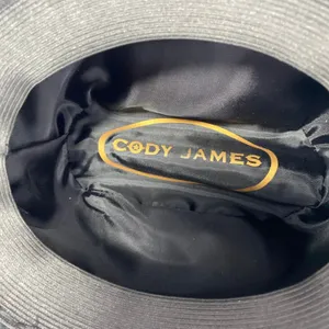 Cody James Black Wool Felt Cowboy Hat Gold Silver Metallic Band Western thumbnail 4