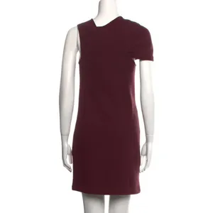 3.1 PHILLIP LIM Virgin Wool Mini Dress Burgundy Twist‎ Sleeve Business Size: 4 thumbnail 2