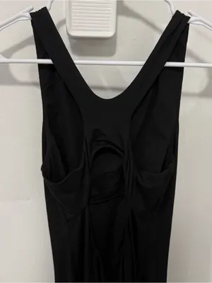 Halara Black High Neck Keyhole Back Jumpsuit thumbnail 3