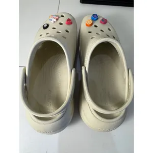 Crocs Classic‎ Crush Clog Bone Women Size 10 Platform Jibbitz Charms Comfort thumbnail 6