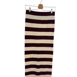 Free People Stripe Column Maxi Skirt Aubergine Oatmeal Stripe Knit Size Small‎ thumbnail 4