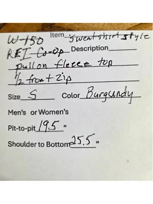 REI Co-op Women’s S Burgundy Quarter-Zip Fleece Pullover thumbnail 6
