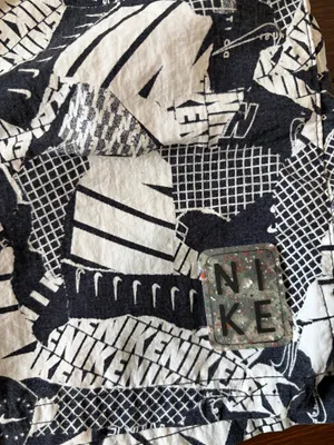 Nike Collage Icon Volley Shorts Black Pattern Men's XL Extra Large 90’s lined thumbnail 2
