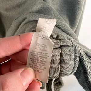 Aerie Womens Oversized Ruched Side Tie Hoodie Olive‎ Green French Terry XL thumbnail 6