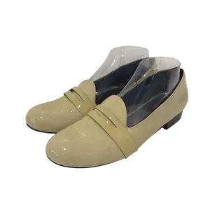 Minhk Patent Leather Penny Loafers Wmn Cream Preppy Almond Toe Slip On Shoes 8.5 thumbnail 3