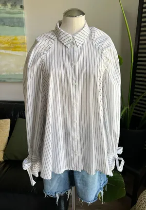 ASOS Stripe Button Down Shirt thumbnail 1