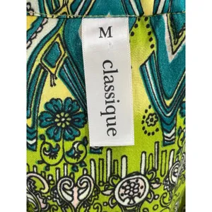 Classique Green Yellow High Low Strapless Summer Dress Wedding Guest Fit Size M thumbnail 6