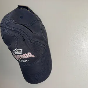 Extra Beer Hat Baseball Cap Strapback Blue with Pink Logo Great Condition thumbnail 2