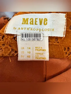 MAEVE | Anthropologie | Faux Suede Mini Dress Boho Laser Cut Detail, Sz 10 thumbnail 7
