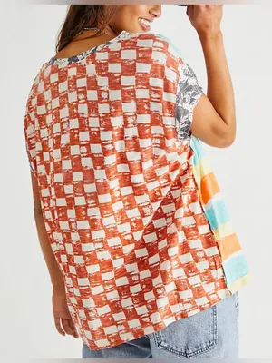 Free People Paradise City patchwork tee thumbnail 3