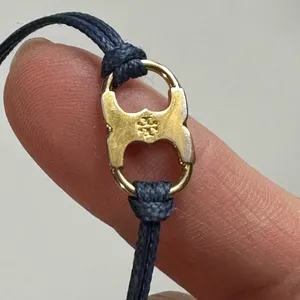 Tory Burch String Bracelet Gold and Blue thumbnail 5