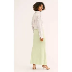 Free People FP Beach High-Waisted Shine Bright Maxi Skirt ribbed pull‎ on sz S thumbnail 2