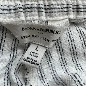 Banana Republic Linen Blend Straight Ankle Pants neutral casual comfy coastal thumbnail 5