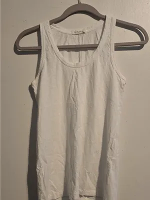rag & bone White Ribbed High-Neck Tank thumbnail 3